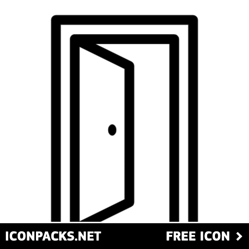 Free Opened Door Icon, Symbol. Download in SVG & PNG Formats.