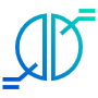 Pie Chart 2 Equal Slices And Statistics Blue Outline free icon for commercial use