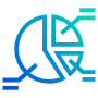 Pie Chart 3 Slices And Statistics Blue Outline free icon for commercial use