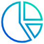 Pie Chart 3 Slices Blue Outline free icon for commercial use