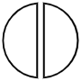 Pie Chart 50 Percent Black Outline free icon for commercial use