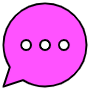 Pink Chat Box Speech Bubble free icon for commercial use