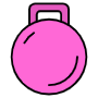 Pink Kettlebell For Fitness free icon for commercial use