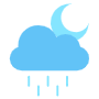 Rainy Night And Clouds With Moon icon