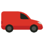 Red Panelvan Car icon