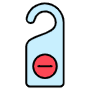 Reserved Hotel Room Blue Door Hanger free icon for commercial use