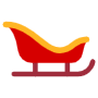 Santa Claus Red Empty Sleigh free icon for commercial use