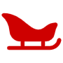 Santa Claus Red Sleigh free icon for commercial use