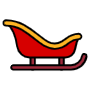 Santa Claus Sleigh free icon for commercial use