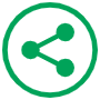 Sharethis Logo Dark Green Circular free icon for commercial use