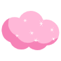 Shiny Cartoon Pink Cloud free icon for commercial use