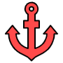 Ship Red Anchor icon