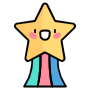 Shooting Cartoon Star Emoji free icon for commercial use