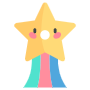 Shooting Star Cute Cartoon Emoji free icon for commercial use