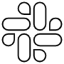 Slack Black Outline Logo icon