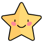 Smiling Yellow Cartoon Star Emoji free icon for commercial use