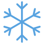 Snowflake Blue Thin Outline icon