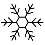 Snowflake Sign Black Lineal free icon for commercial use