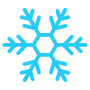 Snowflake Sign Blue Outline free icon for commercial use