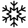 Snowflake Symbol Black Lineal free icon for commercial use