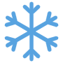 Snowflake Winter Blue Outline free icon for commercial use
