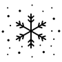 Snowflakes Winter Sky Black Outline free icon for commercial use
