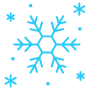 Snowflakes Winter Sky Blue Outline free icon for commercial use