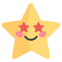 Star Eyes Yellow Cartoon Emoji free icon for commercial use