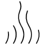 Steam Aroma Odor Black Lines free icon for commercial use