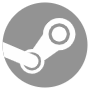 Steam Light Grey Circular Logo icon