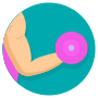 Strong Woman Arm And Dumbbell free icon for commercial use