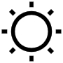 Sun Black Outline free icon for commercial use