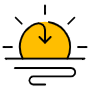 Sunset And Down Arrow icon