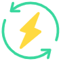 Sustainable Green Energy And Arrows free icon for commercial use