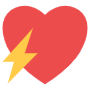 Symbol Of Heart Attack And Yellow Electric Bold free icon for commercial use
