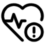 Symbol Of Heart Attack Black Outline free icon for commercial use