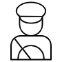 Taxi Car Driver Black Outline free icon for commercial use
