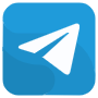 Telegram Blue Square Logo icon
