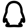 Tencent QQ Black Lineal Logo icon