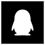 Tencent QQ Black Square Logo icon