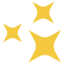 Three Yellow Stars Sparkling In The Sky icon