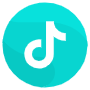 Tiktok Circle Blue Logo icon