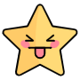Tongue Out Cartoon Star Emoji icon