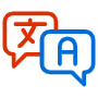 Translate Speech Bubbles Colored Lineal free icon for commercial use