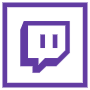 Twitch Logo Square Purple Lineal free icon for commercial use
