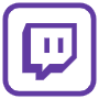 Twitch Logo Square Purple Outline free icon for commercial use