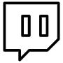 Twitch Logo Transparent Black Lineal free icon for commercial use