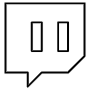 Twitch Logo Transparent Black Outline free icon for commercial use