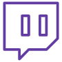 Twitch Logo Transparent Blue Lineal free icon for commercial use
