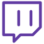 Twitch Logo Transparent Purple Lineal free icon for commercial use